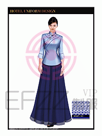 餐飲服務(wù)員茶藝師制服設(shè)計1452