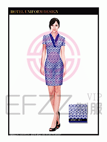 餐飲服務員茶藝師制服設計1465