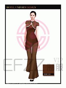 餐飲服務(wù)員茶藝師制服設(shè)計1474