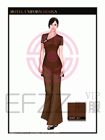 餐飲服務員茶藝師制服設計1492