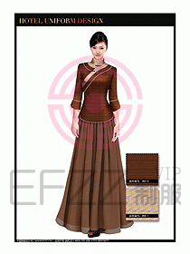 餐飲服務員茶藝師制服設計1490