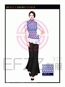 餐飲服務員茶藝師制服設計1489