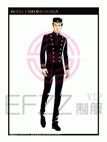 酒店門童保安行李生制服設計916