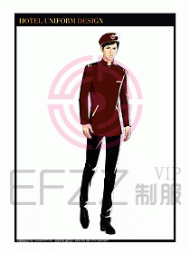 酒店門童保安行李生制服設計920