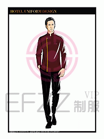 酒店門(mén)童保安行李生制服設(shè)計(jì)927