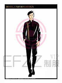 酒店門童保安行李生制服設計932