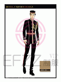 酒店門童保安行李生制服設計945