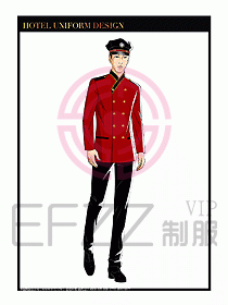 酒店門童保安行李生制服設計954