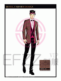 酒店門童保安行李生制服設計964