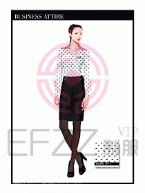 專賣店營業員職業裝設計圖1249