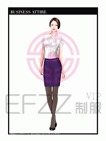 專賣店營業(yè)員職業(yè)裝設計圖1267