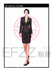 專賣店營業(yè)員職業(yè)裝設計圖1291