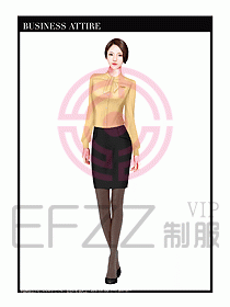 專賣店營業員職業裝設計圖1304