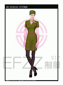 職業(yè)空姐制服設(shè)計(jì)圖554