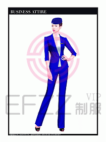 職業(yè)空姐制服設(shè)計(jì)圖607