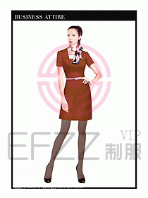 職業(yè)空姐制服設(shè)計(jì)圖605