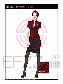 酒店大堂服務員制服設計759