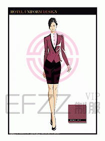 酒店大堂服務員制服設計788