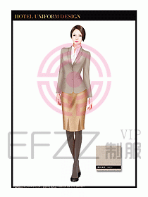 酒店大堂服務員制服設計812