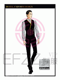 酒店西餐服務(wù)員制服設(shè)計(jì)1031