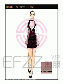 酒店西餐服務員制服設計1034