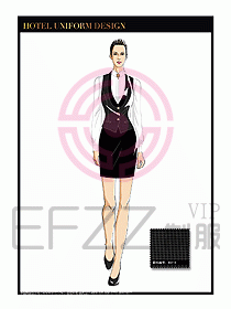 酒店西餐服務員制服設計1037