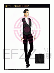 酒店西餐服務(wù)員制服設(shè)計(jì)1038