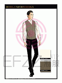 酒店西餐服務(wù)員制服設(shè)計(jì)1042
