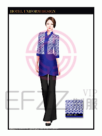 酒店中餐服務(wù)員制服設(shè)計1515