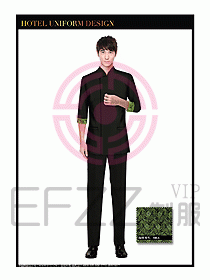 酒店中餐服務員制服設計1517