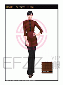 酒店中餐服務員制服設計1522