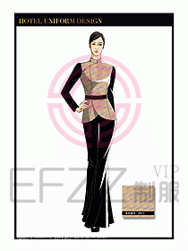 酒店中餐服務員制服設計1527