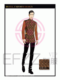 酒店中餐服務員制服設計1531