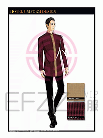 酒店中餐服務員制服設計1538