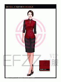 酒店中餐服務員制服設計1542