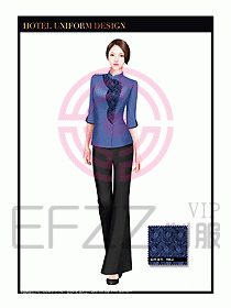 酒店中餐服務員制服設計1553