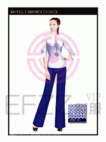 酒店中餐服務員制服設計1565