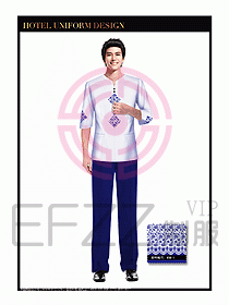 酒店中餐服務員制服設計1564