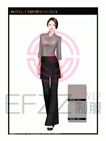 酒店中餐服務員制服設計1561