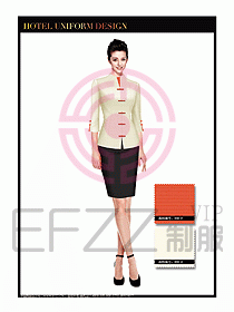 酒店中餐服務員制服設計1570
