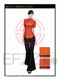 酒店中餐服務員制服設計1572
