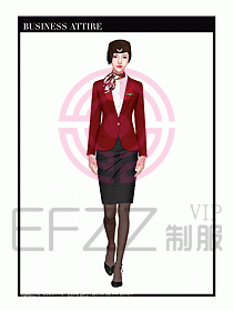 職業(yè)裝空姐服制服設(shè)計(jì)圖709