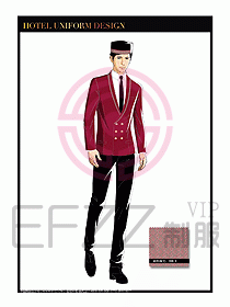 酒店門童保安行李生制服設計1001