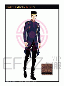 酒店門童保安行李生制服設計1005