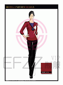 酒店中餐服務(wù)員制服設(shè)計1579