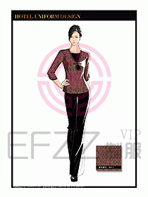 酒店中餐服務員制服設計1580