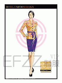 酒店中餐服務(wù)員制服設(shè)計(jì)1590