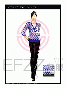 酒店中餐服務員制服設計1591