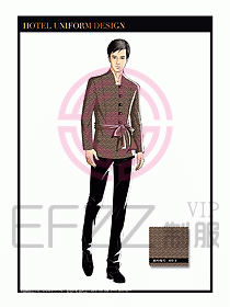 酒店中餐服務員制服設計1593