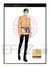 酒店中餐服務員制服設計1594